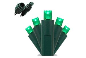 Commercial Grade - 5mm Coaxial Mini Lights - Green